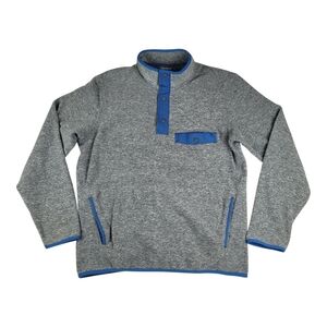 Eddie Bauer Chutes Snap Mock Neck Fleece Pullover Sweater Mens Size M Medium